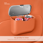 Car Trash Can with Lid – Hanging Storage Bin for Car Interior