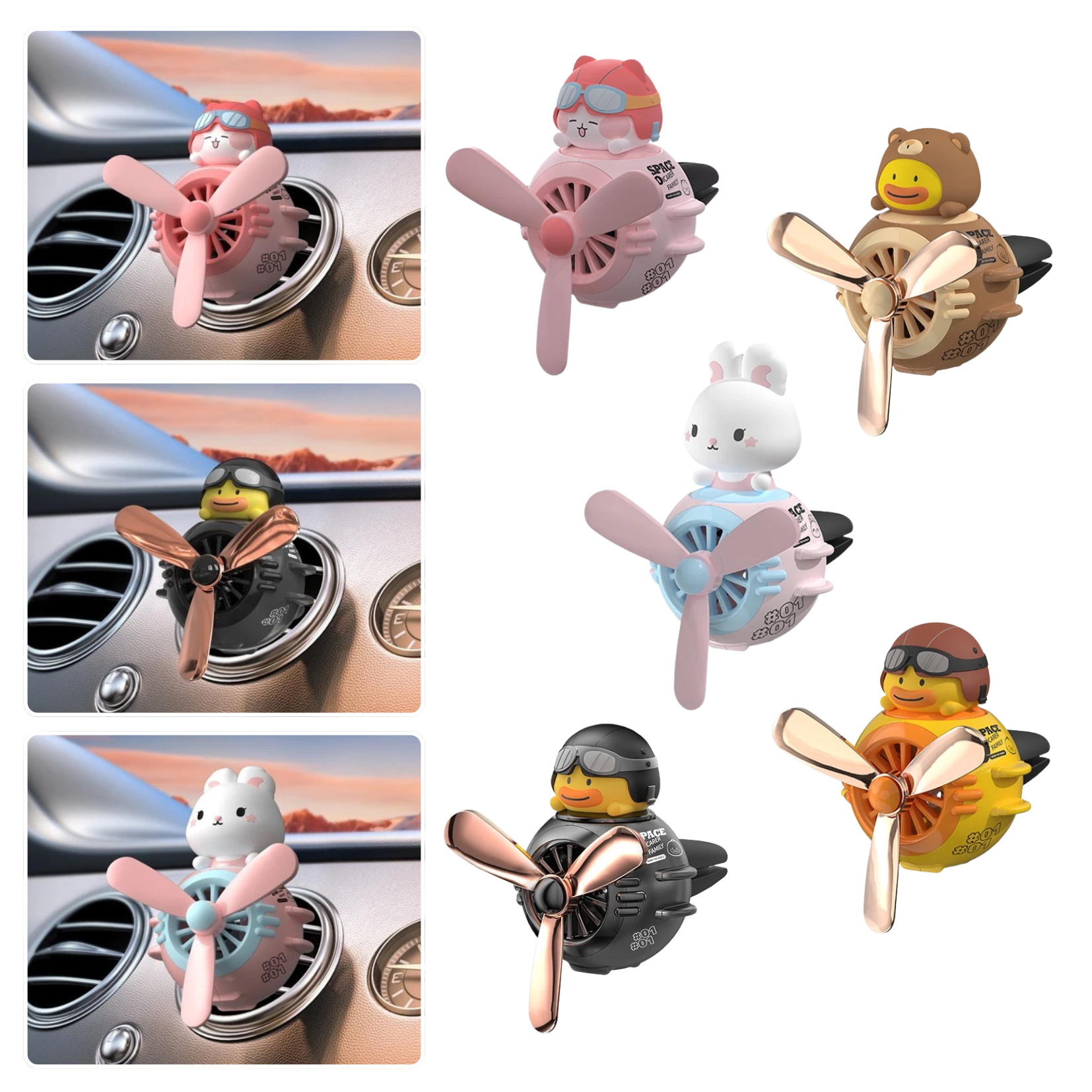 Magnetic Cartoon Car Vent Aroma Diffuser