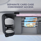 Car Sun Visor Organizer – Leather Storage Pocket for Essentials