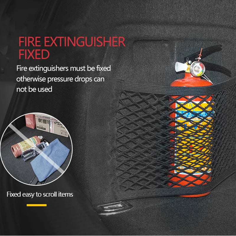 Car Trunk Mesh Storage Net – Universal Stick-On Organiser