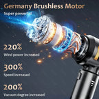 Cordless Car Vacuum – Brushless Handheld Vacuum with HEPA Filter & Attachments