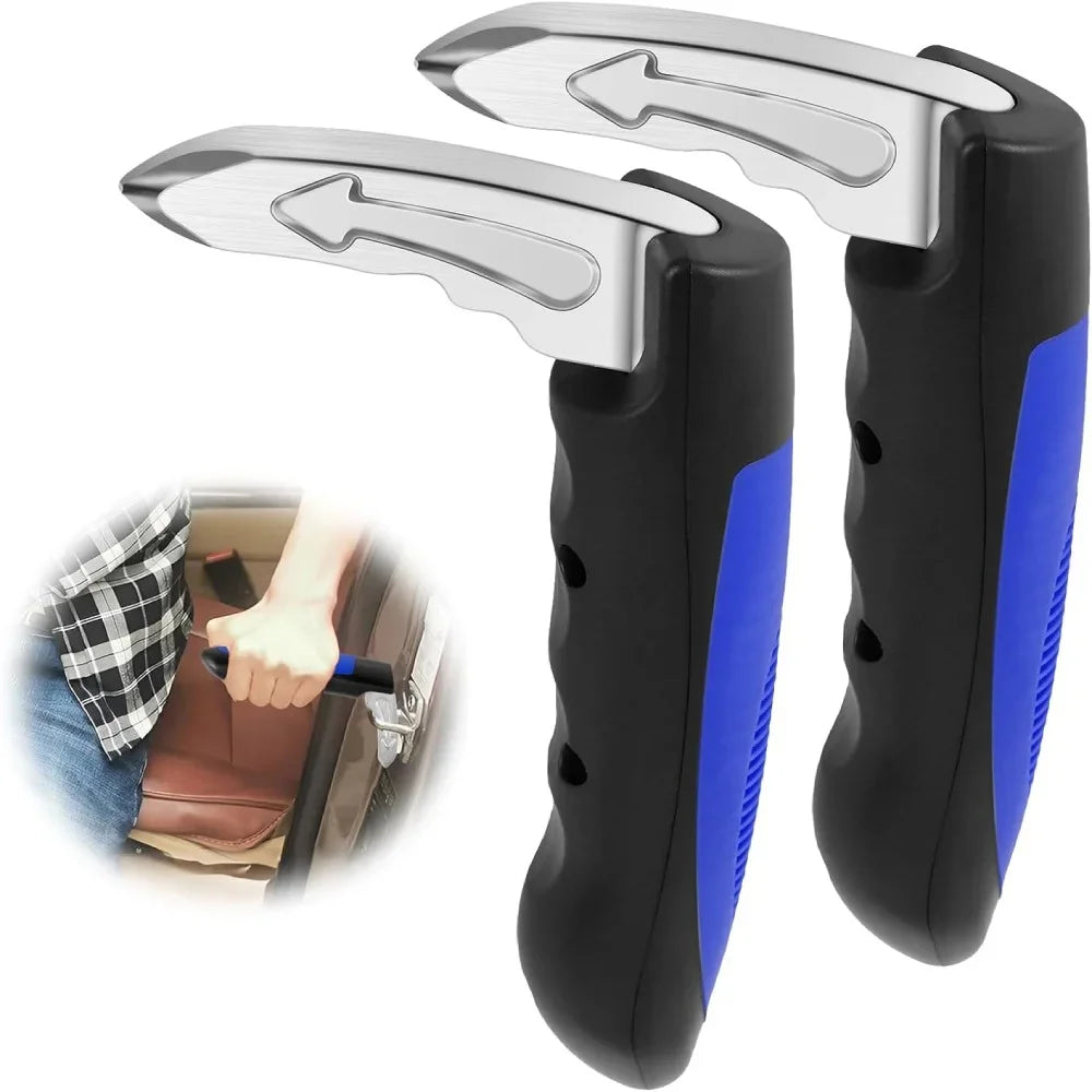 Hand holding the car door grip handle