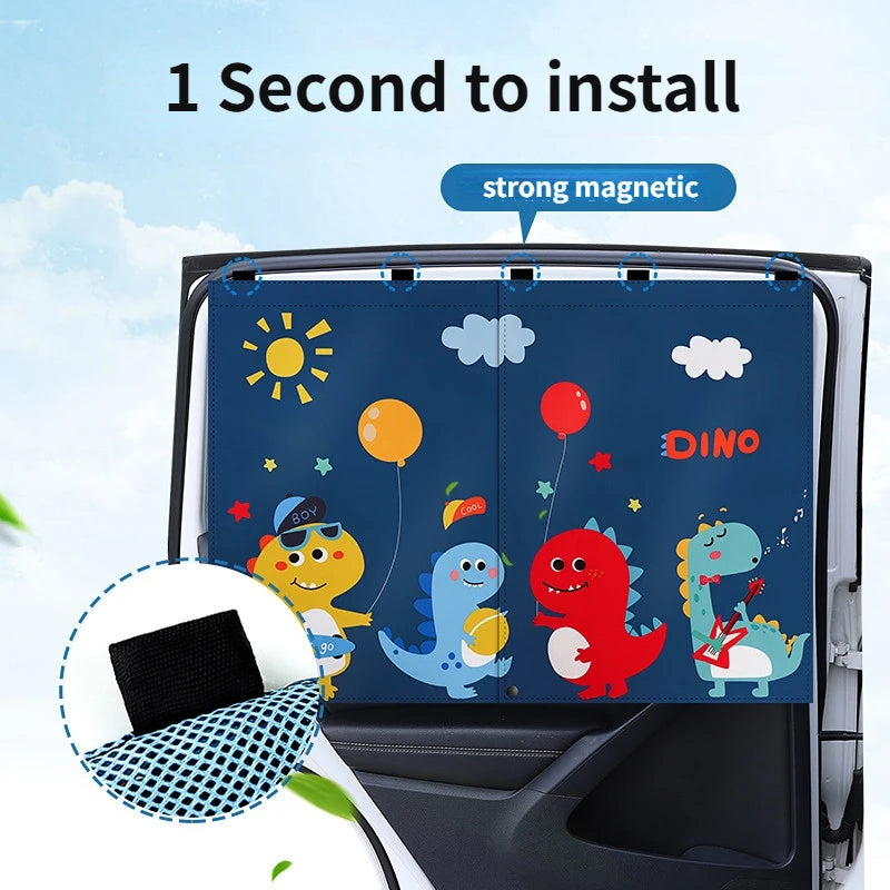 Magnetic Dual-Layer Car Window Sun Shades
