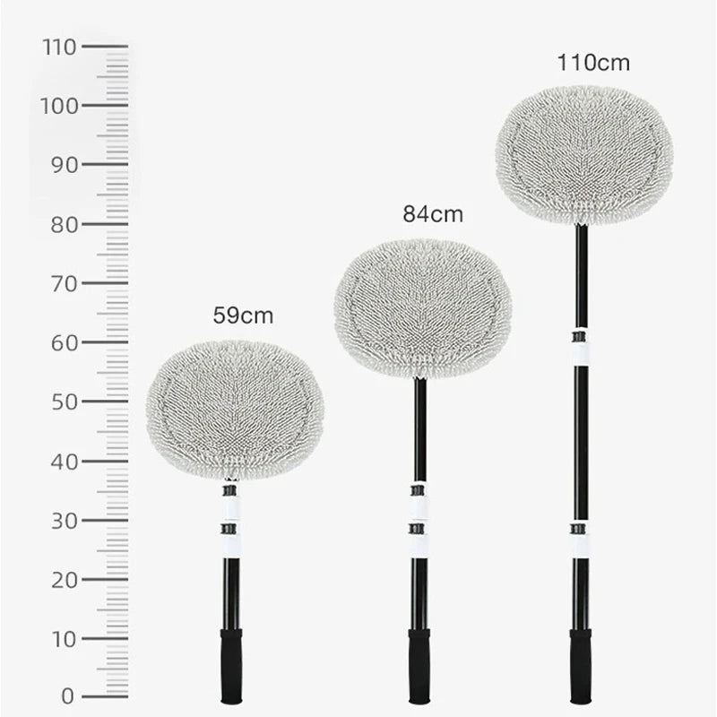 Telescopic Car Wash Mop – Soft Chenille Head with Extendable Handle