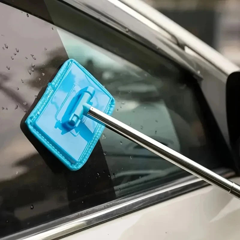 Telescopic Windscreen Cleaning Tool – Inside Glass Cleaner with 4 Microfiber Pads
