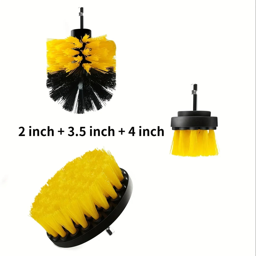 7-Piece Drill Brush Set – Power Scrubber Kit for Carpets, Mats & Upholstery