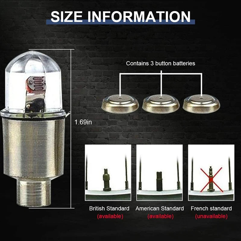 LED Wheel Valve Lights (Motion Activated)