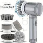 Cordless Spin Scrubber – Rechargeable Cleaning Brush with 5 Heads