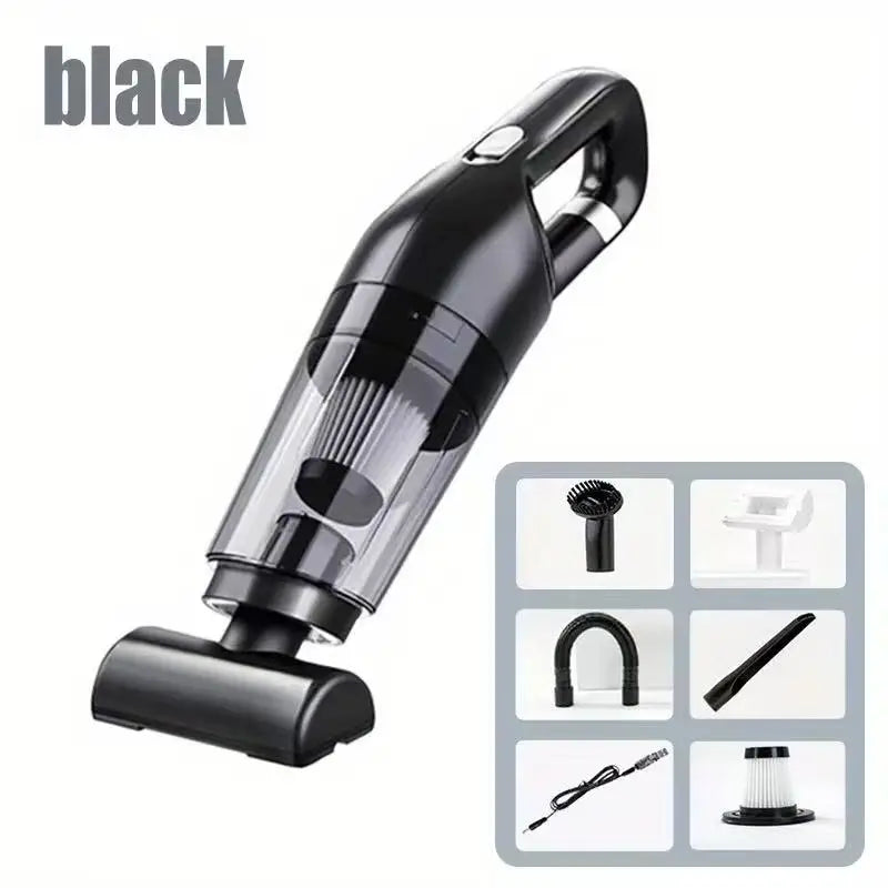 Handheld Car Vacuum – Wet & Dry with Motorised Brush Head & 6 Attachments