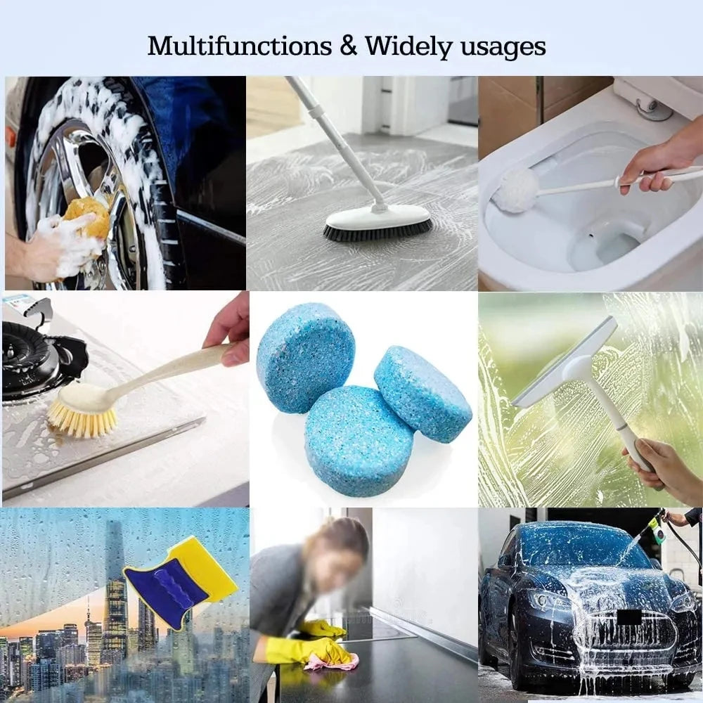 Windscreen Washer Tablets – Concentrated Glass Cleaner, 1 Tablet = 4L