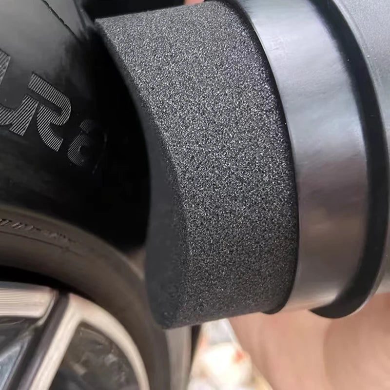 Tyre Shine Applicator – Curved Sponge with Cover for Tyre Dressing