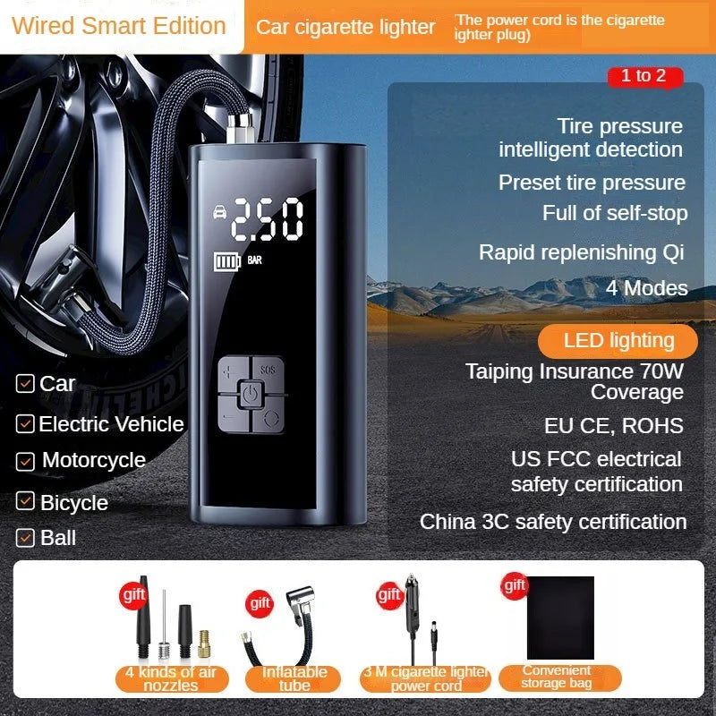 150PSI Car Air Compressor – Wired/Wireless Tyre Pump