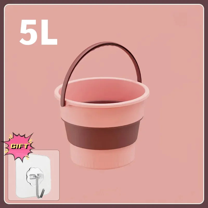 Collapsible Car Wash Bucket – Thick Silicone, 5L / 10L / 17L