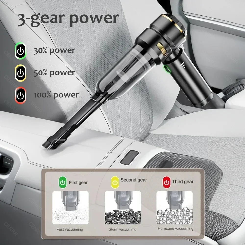 Cordless Car Vacuum – Brushless Handheld Vacuum with HEPA Filter & Attachments