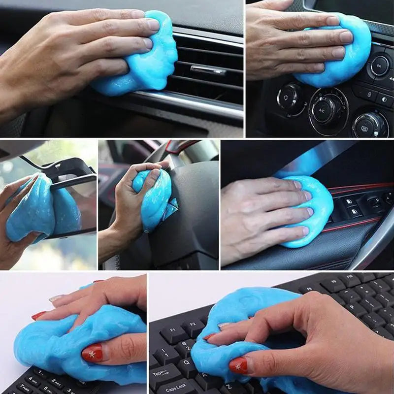 Car Cleaning Gel – Reusable Dust Putty for Vents, Consoles & Keyboards