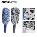 Plush Wheel & Rim Cleaning Brush – Soft Microfiber Tyre Brush