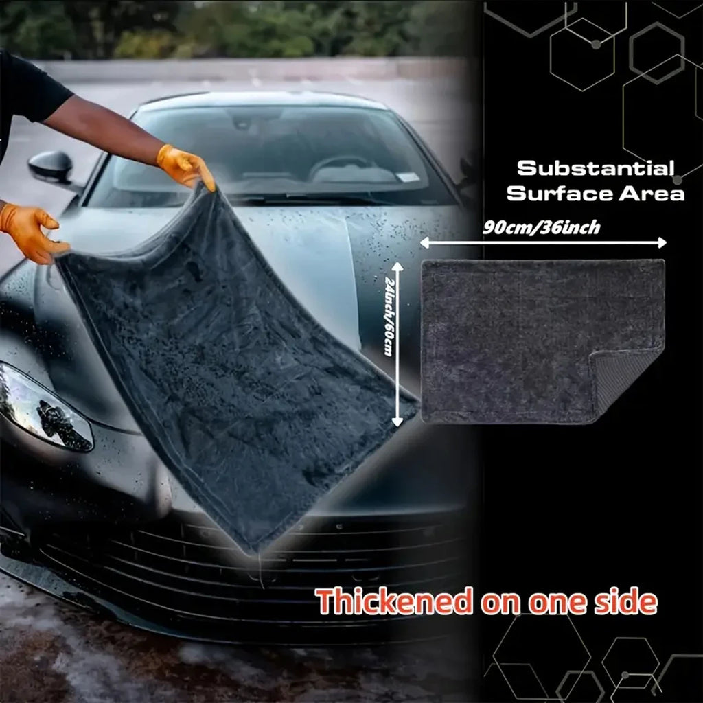 Oversized Microfiber Car Drying Towel – Super Absorbent Wash Cloth