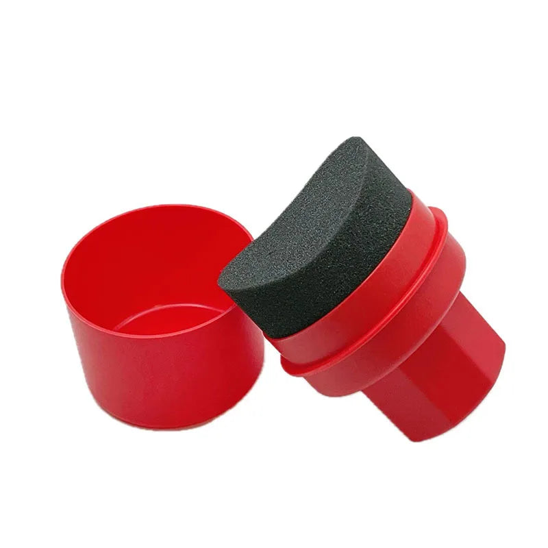 Tyre Shine Applicator – Curved Sponge with Cover for Tyre Dressing