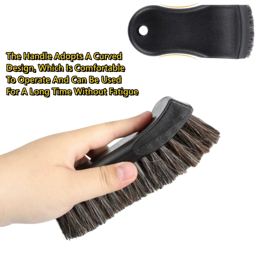 Horsehair Leather Cleaning Brush – Soft Interior Detailing Brush