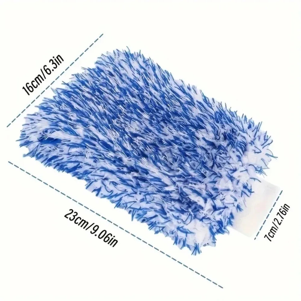 Plush Microfiber Car Wash Mitt – Thick Chenille Wash Glove
