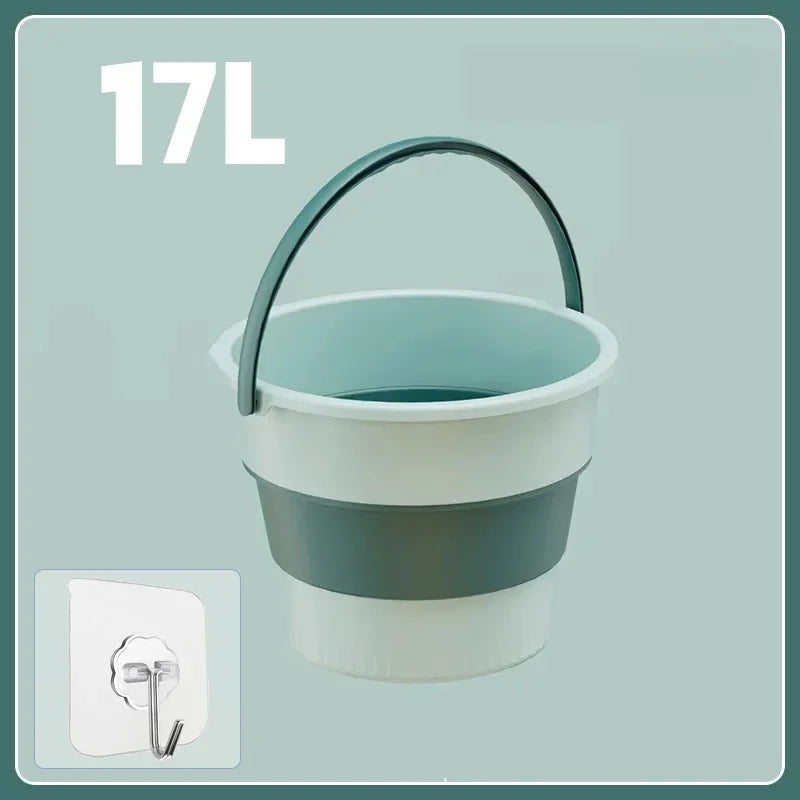 Collapsible Car Wash Bucket – Thick Silicone, 5L / 10L / 17L