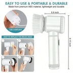 Cordless Spin Scrubber – Rechargeable Cleaning Brush with 5 Heads