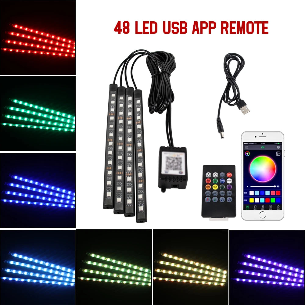RGB LED Footwell Lights – Music-Sync Ambient Kit