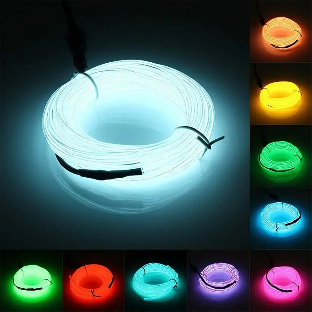 5M EL Neon Interior Strip – USB Ambient Light Wire