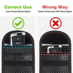 How to use the Faraday key pouch correctly with the flap closed