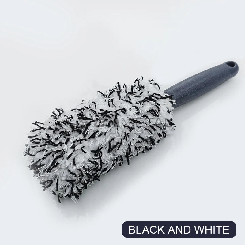 Plush Wheel & Rim Cleaning Brush – Soft Microfiber Tyre Brush