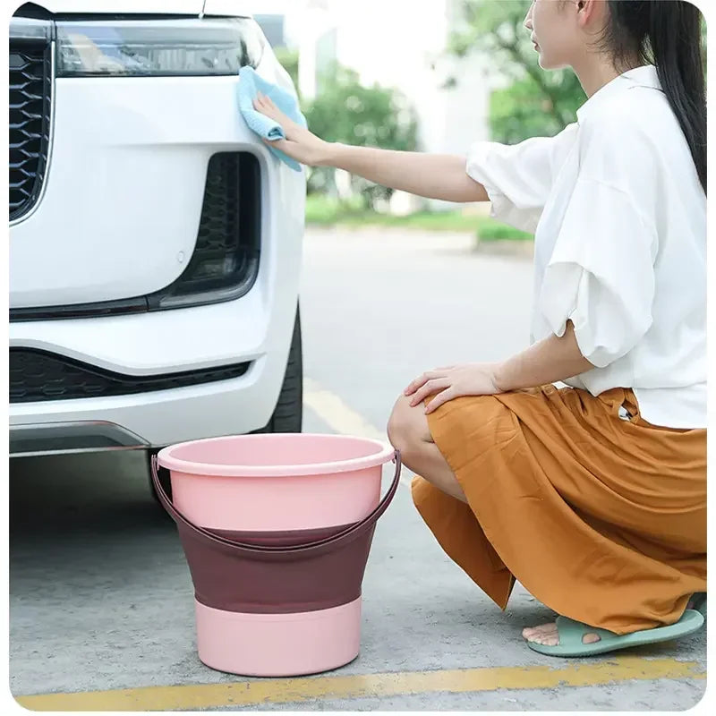 Collapsible Car Wash Bucket – Thick Silicone, 5L / 10L / 17L