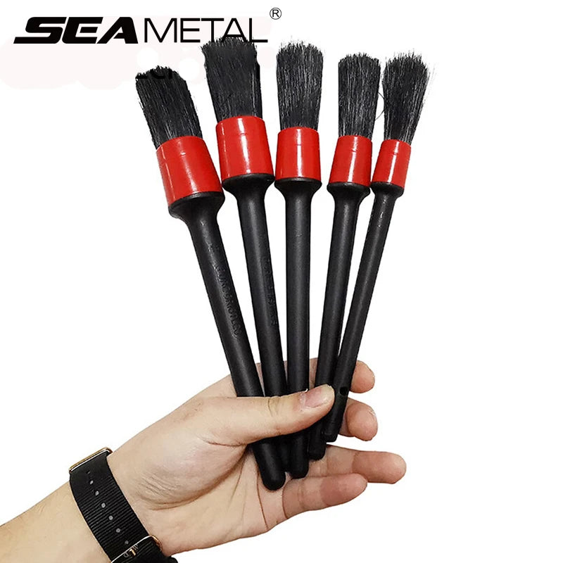 Car Detailing Brush Set – 5 Soft Brushes for Vents, Dash & Interior