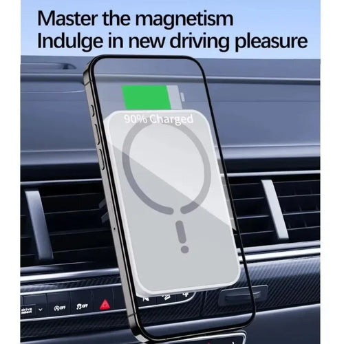 Magnetic Car Air Vent GPS Phone Holder Stand Wireless Charger For Magsafe iPhone 17 16 15 14 13 12 Pro Max Cellphone Bracket