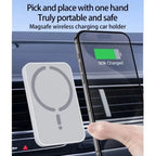 Magnetic Car Air Vent GPS Phone Holder Stand Wireless Charger For Magsafe iPhone 17 16 15 14 13 12 Pro Max Cellphone Bracket
