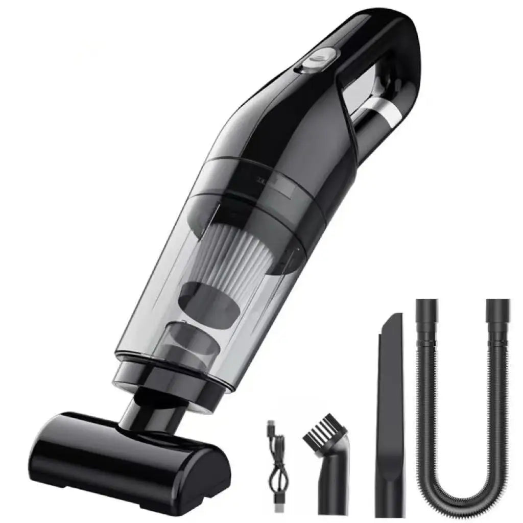 Handheld Car Vacuum – Wet & Dry with Motorised Brush Head & 6 Attachments