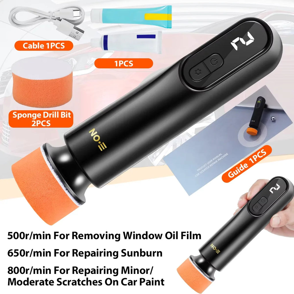 Cordless Car Polisher – 3-in-1 Wireless Polishing, Waxing & Sanding Machine