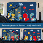 Magnetic Dual-Layer Car Window Sun Shades