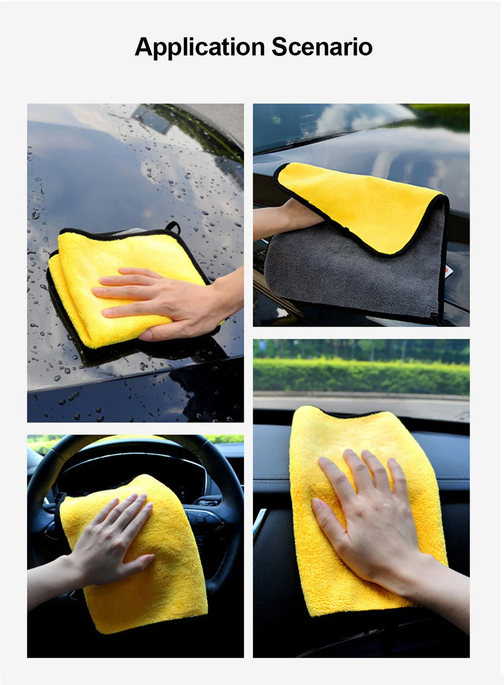 Microfibre Wash Towel Set – Hemmed Cleaning & Drying Cloths