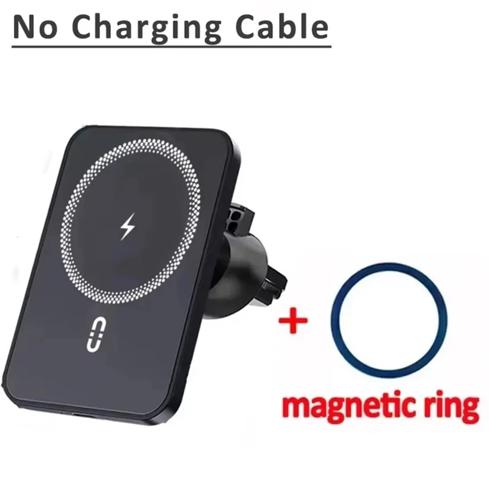 Magnetic Car Air Vent GPS Phone Holder Stand Wireless Charger For Magsafe iPhone 17 16 15 14 13 12 Pro Max Cellphone Bracket