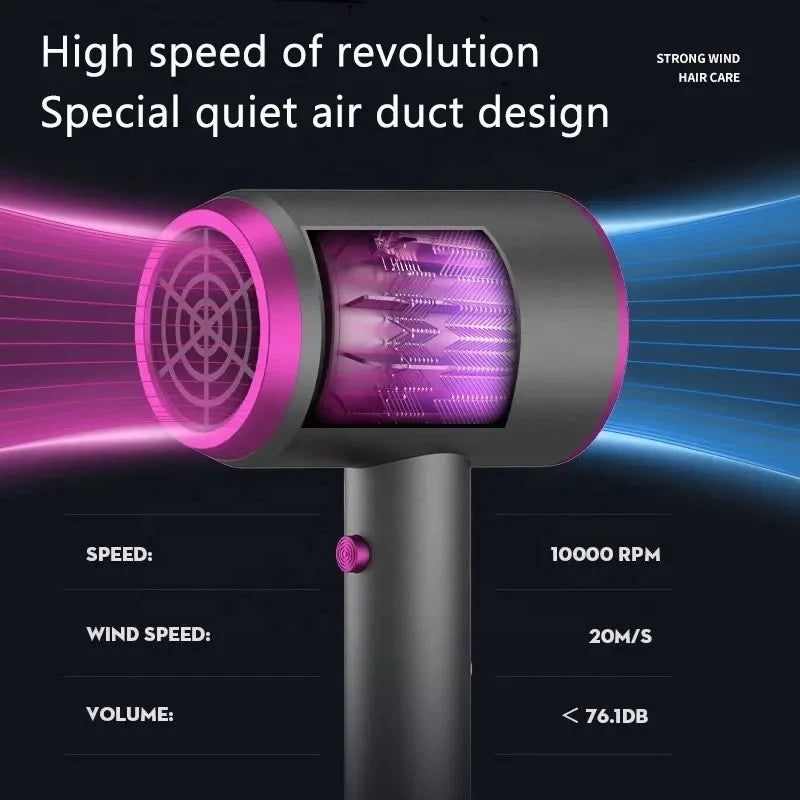 Professional Salon Hair Dryer with Ionic & Heat Protection Portable for Home Hotel Travel-for Household & Hotel Use