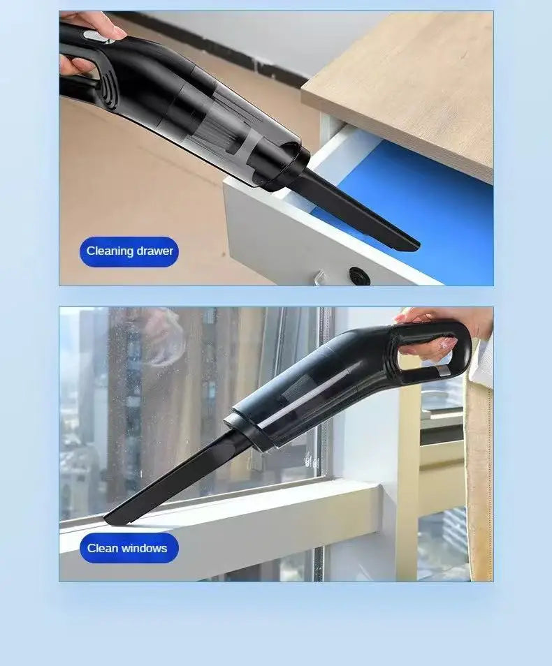 Handheld Car Vacuum – Wet & Dry with Motorised Brush Head & 6 Attachments