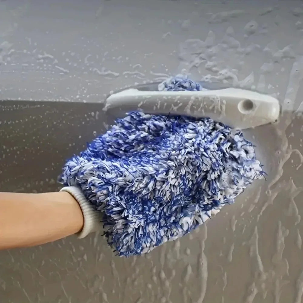 Plush Microfiber Car Wash Mitt – Thick Chenille Wash Glove