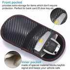 Car key inside the RFID signal blocking pouch