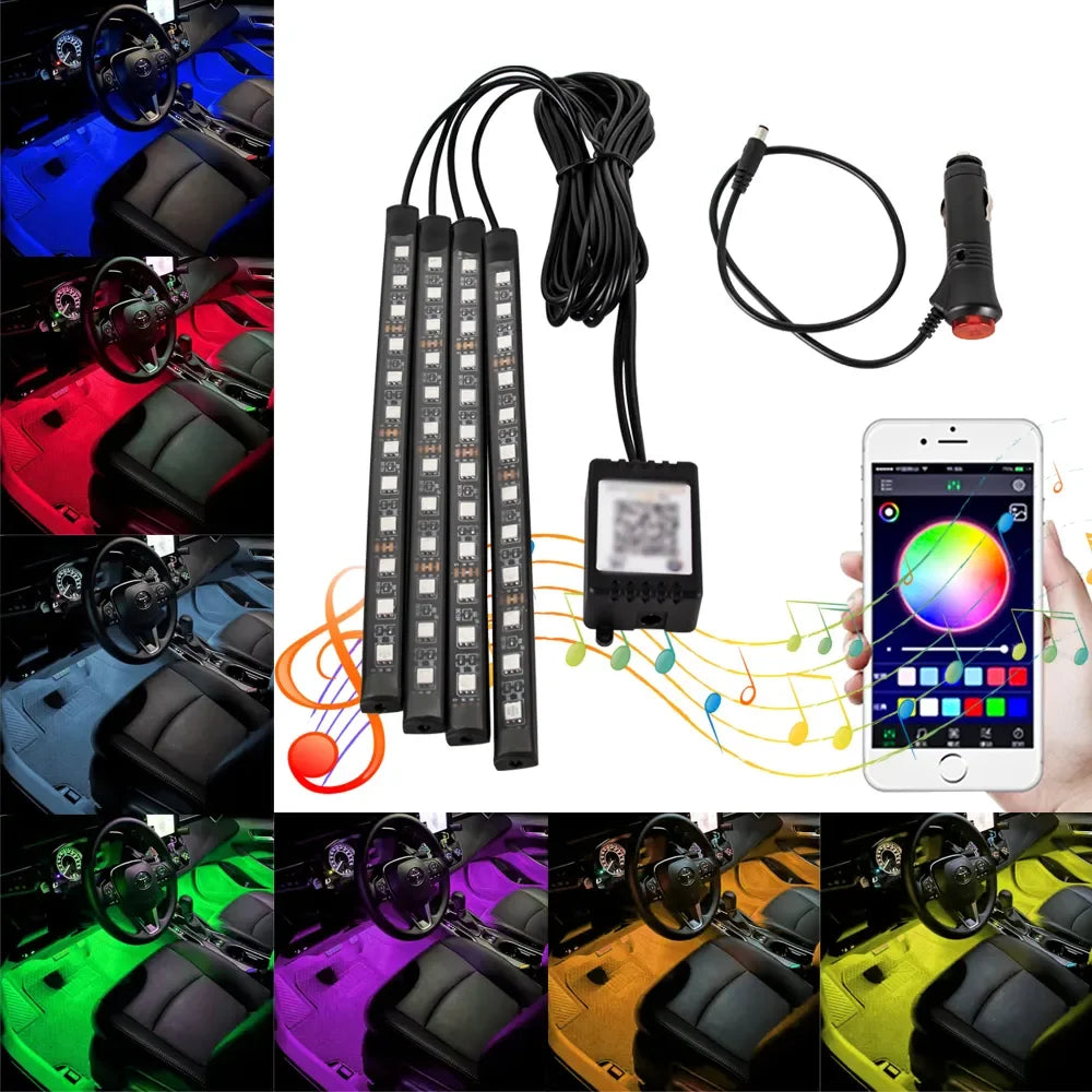 RGB LED Footwell Lights – Music-Sync Ambient Kit
