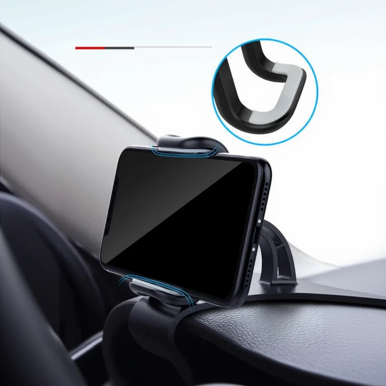Universal 360° Rotating Car Phone Holder – Secure Dashboard Mount for All Smartphones