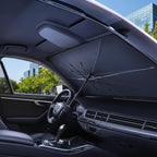 Vynox shop foldable car sunshade umbrella with UV and heat protection, fits most windshields.